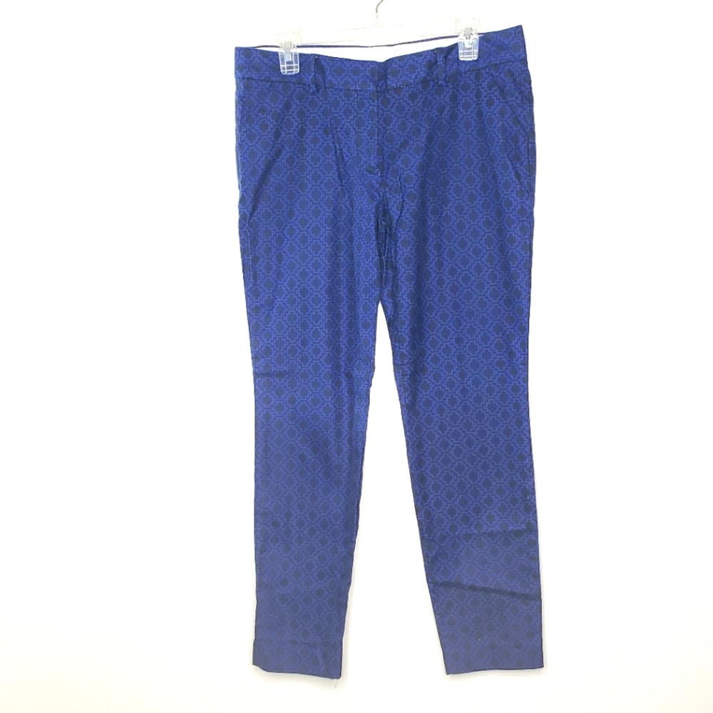 Katherine Barclay Montreal Blue Patterned Capri Size 10